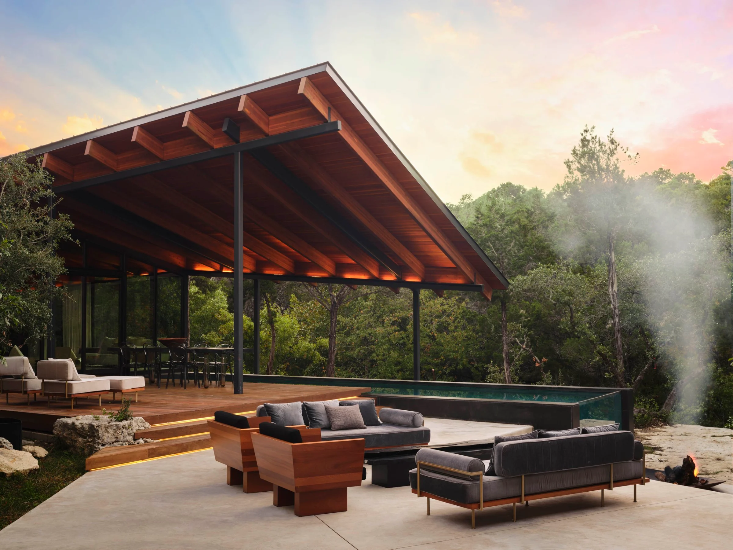 Outdoor Living by Modern Pools in Austin, Texas